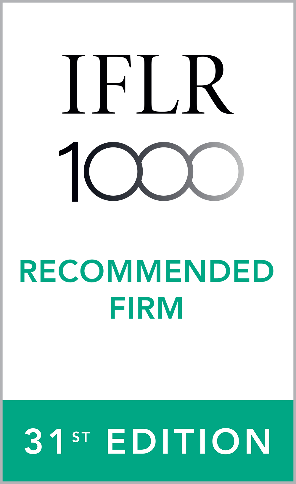 Recommended firm 31st edition 2021